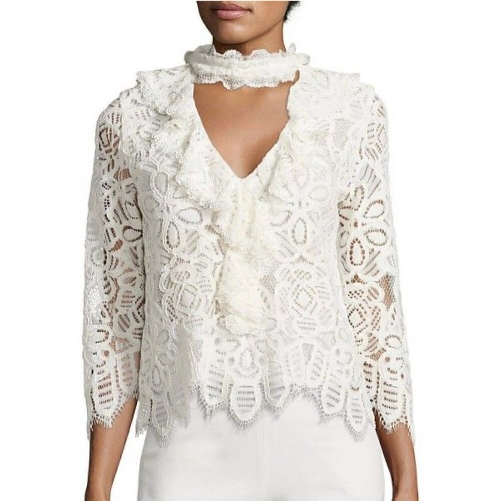 Alexis Waverly lace choker blouse